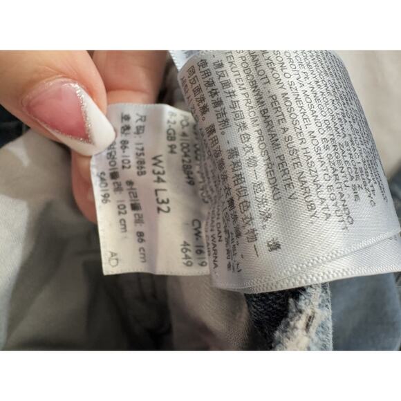 Levi's Jeans Mens 34x42 Blue 100% Cotton Denim 505 Straight Leg Red Tab - Picture 6 of 10